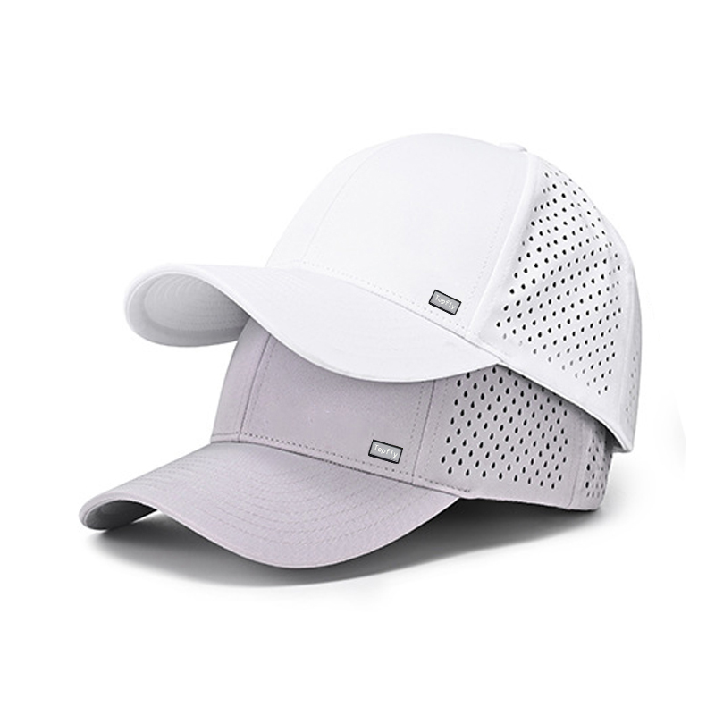 Custom Mens Laser Cut Hole Sweat Waterproof Floatable Floating Float 5 Panel 6 Panel 7 panel Golf Snapback Caps Hats for Topfly