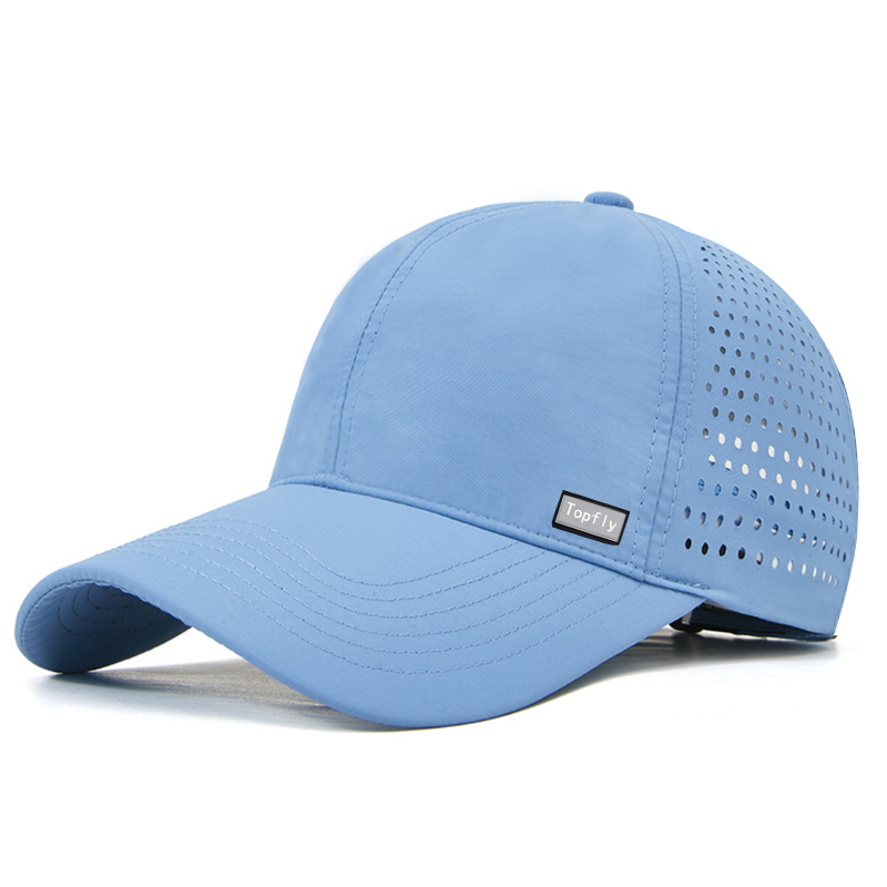 Custom Mens Laser Cut Hole Sweat Waterproof Floatable Floating Float 5 Panel 6 Panel 7 panel Golf Snapback Caps Hats for Topfly