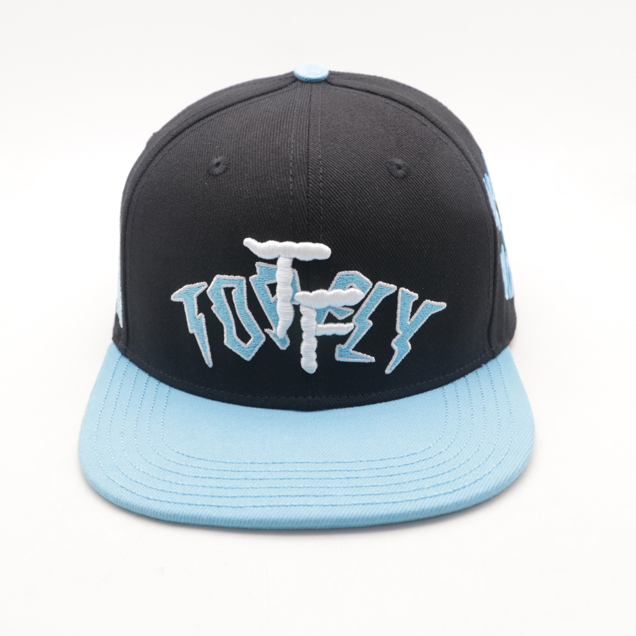 Factory Price Custom logo Embroidery Fitted Snapback Caps for Men Flat Brim Fashion Two Tone Basebal