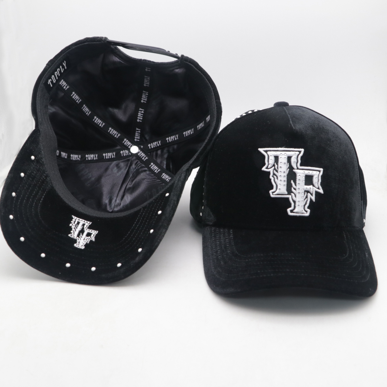 TOFLY Custom 5-Panel Baseball Hat with Stylish NFC Sports Logo Rhinestone Dandy Design Wholesale OEM Casual Performance Cap