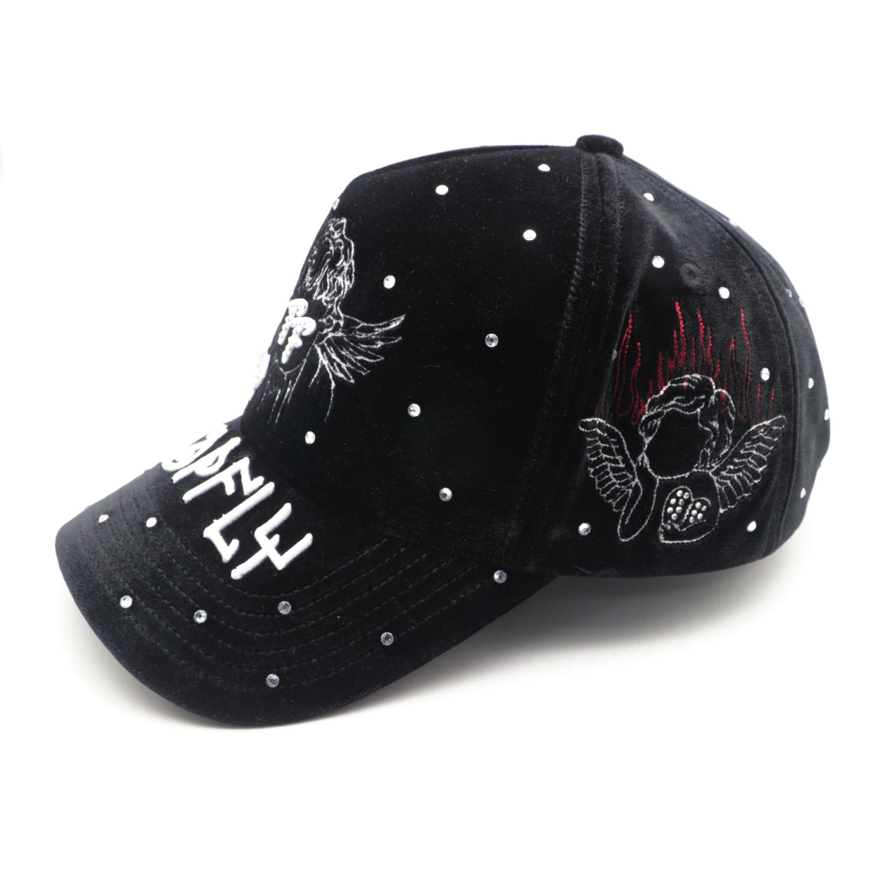 Custom 5-Panel Baseball Hat with Stylish NFC Sports Logo Rhinestone-Embellished Wholesale OEM for Casual Performance