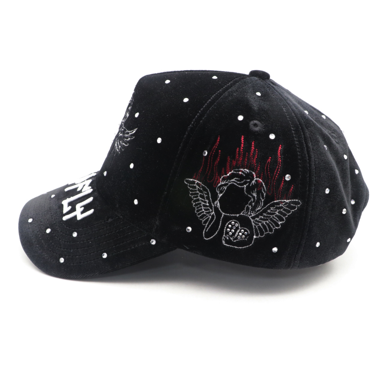 Custom 5-Panel Baseball Hat with Stylish NFC Sports Logo Rhinestone-Embellished Wholesale OEM for Casual Performance
