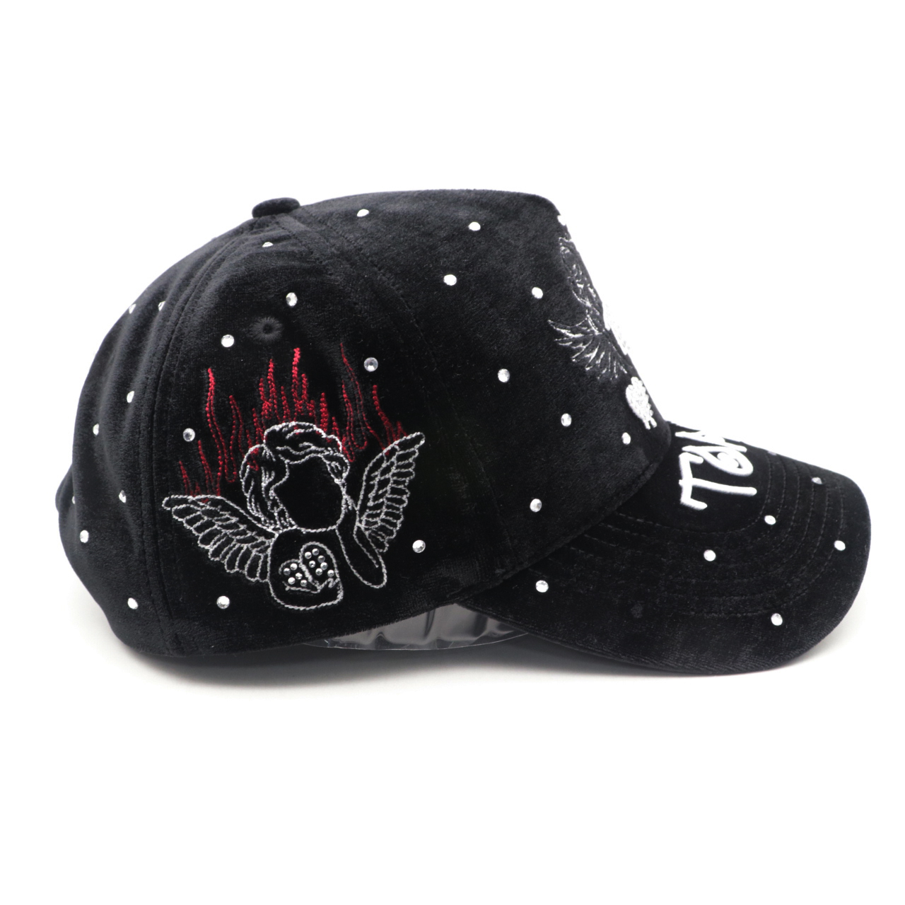 Custom 5-Panel Baseball Hat with Stylish NFC Sports Logo Rhinestone-Embellished Wholesale OEM for Casual Performance