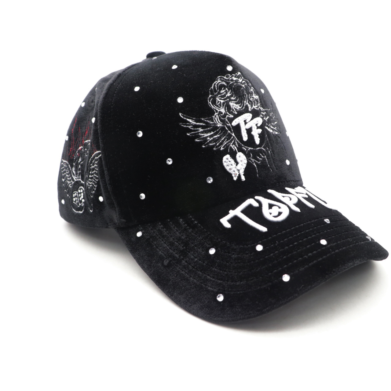Custom 5-Panel Baseball Hat with Stylish NFC Sports Logo Rhinestone-Embellished Wholesale OEM for Casual Performance