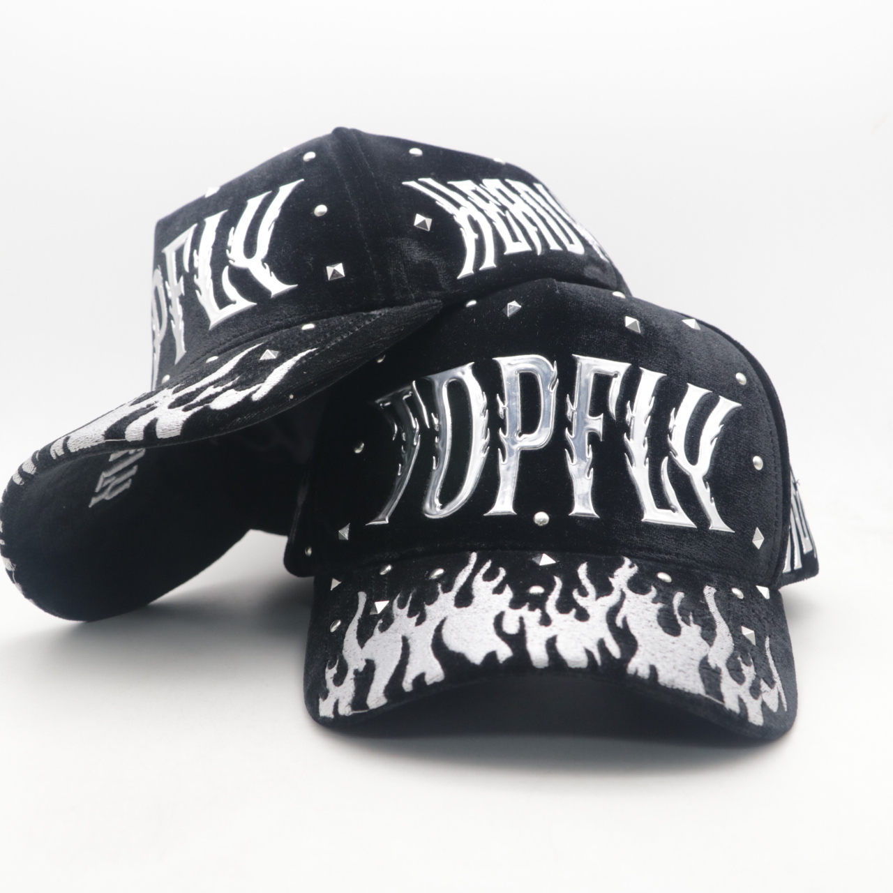 TOFLY Wholesale OEM Custom 5 Panel Baseball Hat Dandy Rhinestone Logo Stylish NFC Sports Logo for Ca