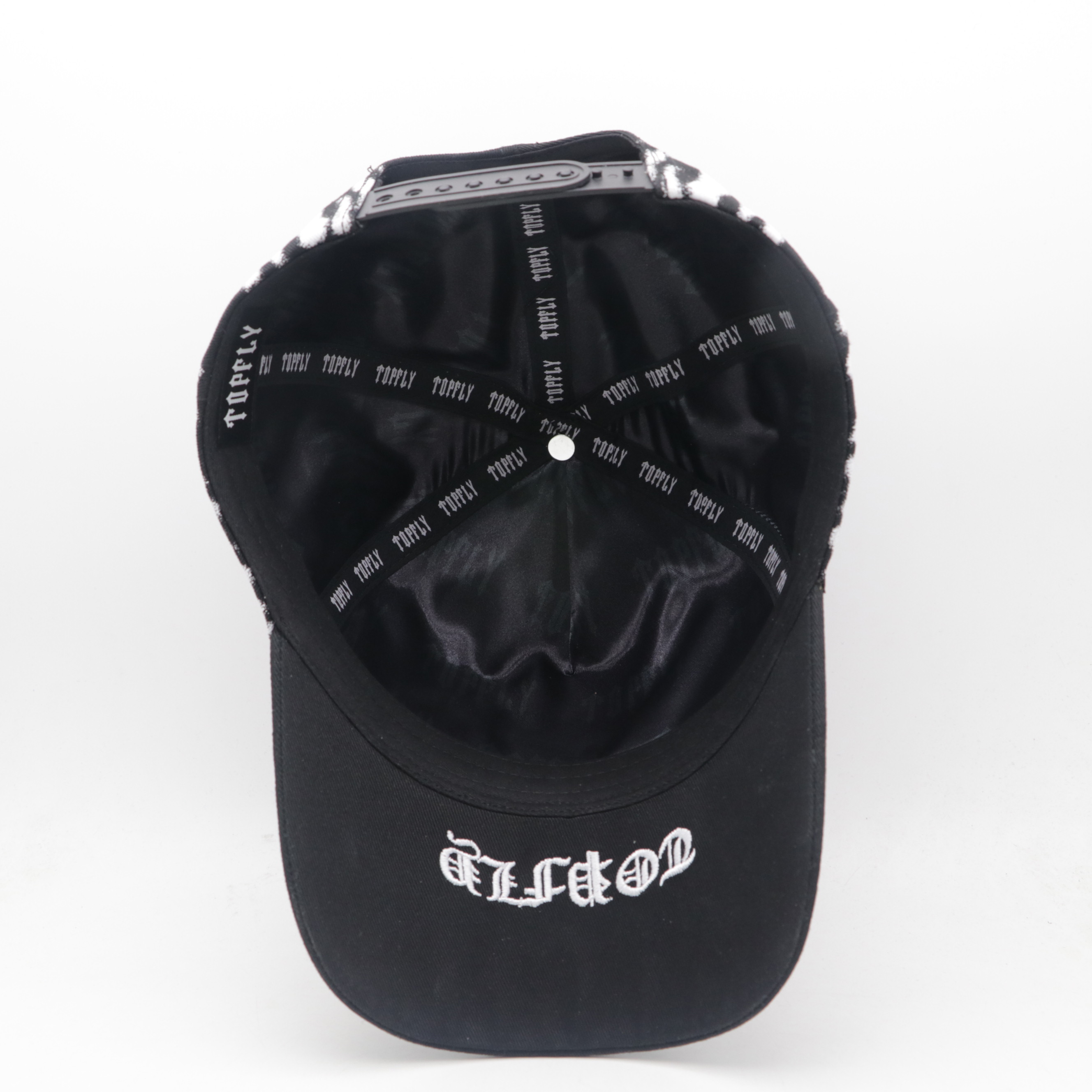 Wholesale 5 Panel Dandy Hats High Quality Black Baseball Cap with Satin Lining and Embroidery Logo 100% Polyester Suede Brim