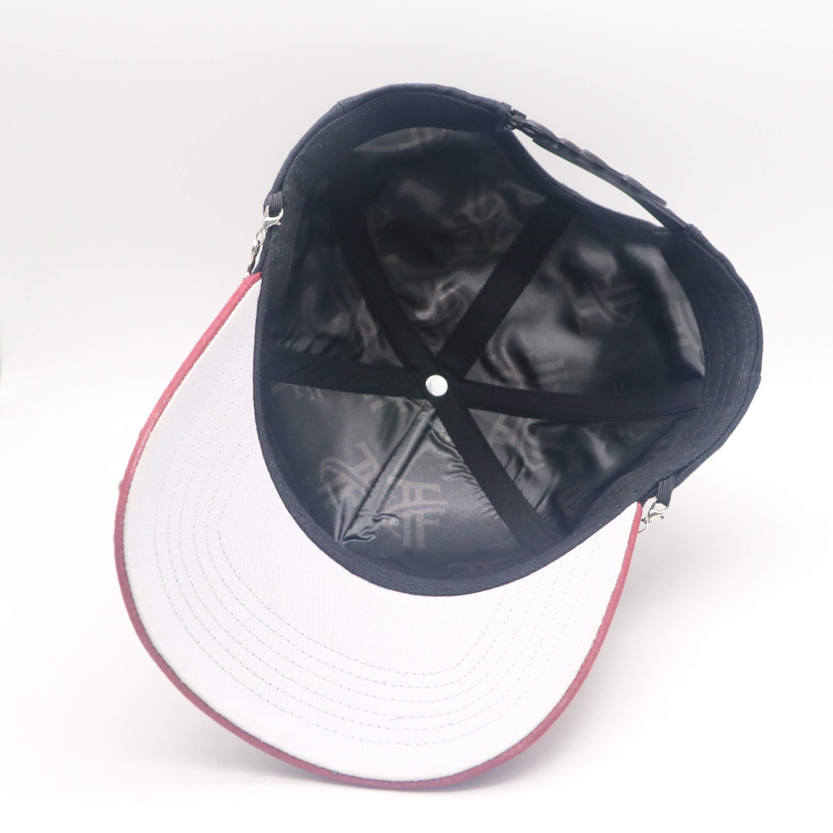 Topfly Black Red Rhinestone Baseball Cap Barbed Wire Star Chain Streetwear Trucker Hat