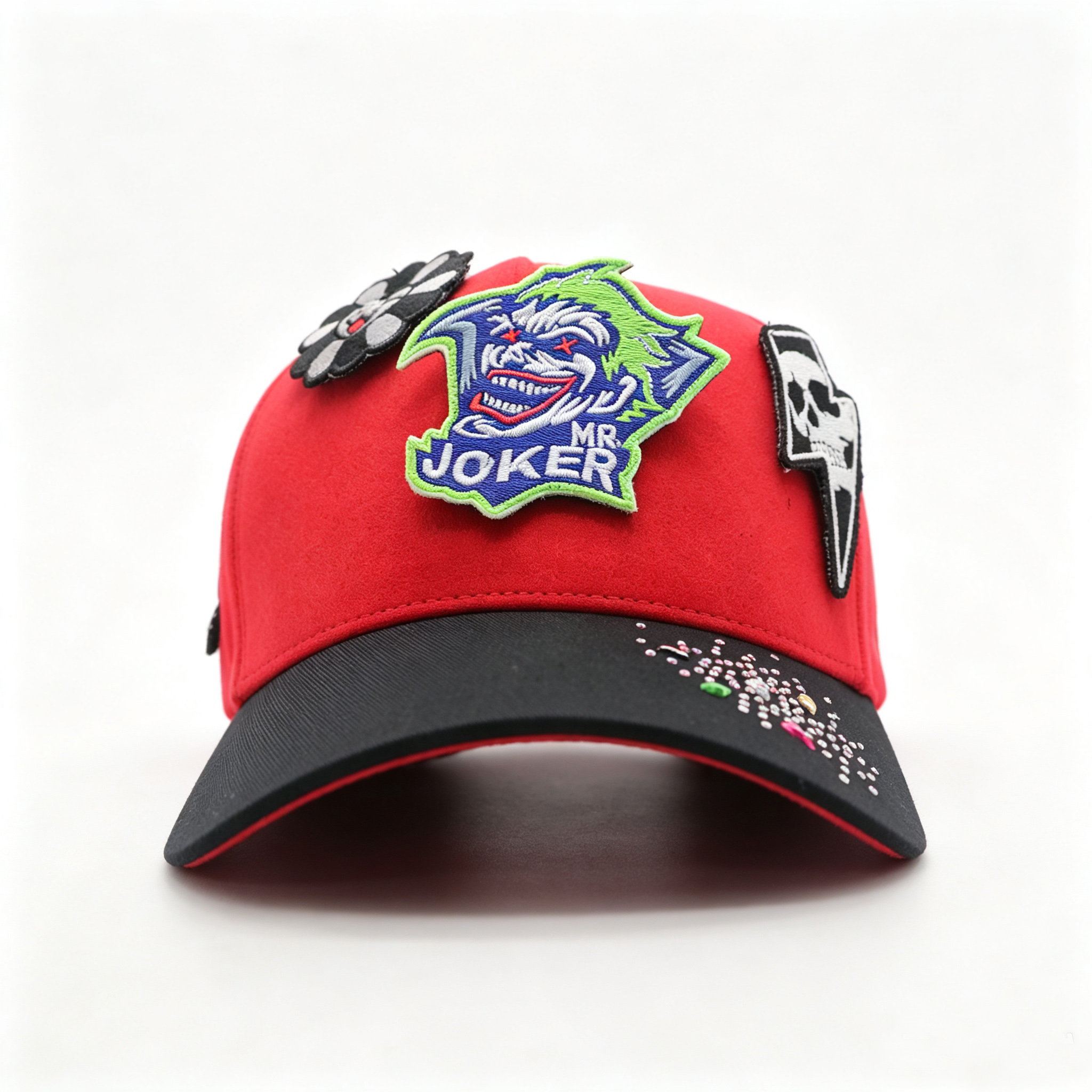 Removable Hook & Loop Patch Baseball Cap,Custom Detachable Patches DIY Assemble Rhinestone Stree